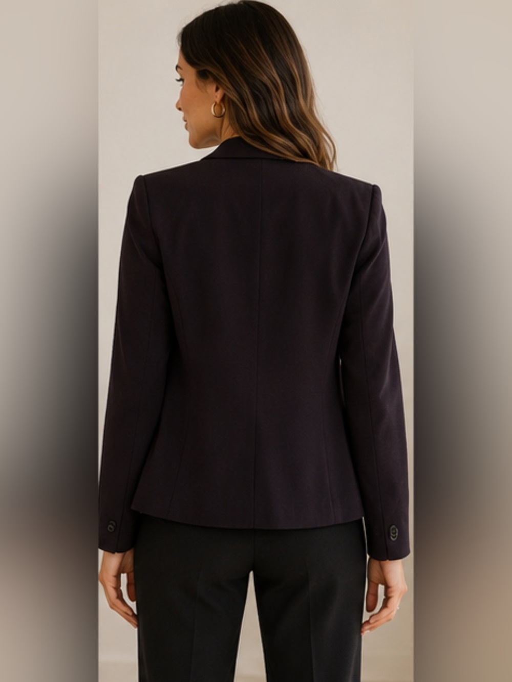 Worthington Black One-Button Career Blazer Jacket Size Medium - Picture 4 of 10